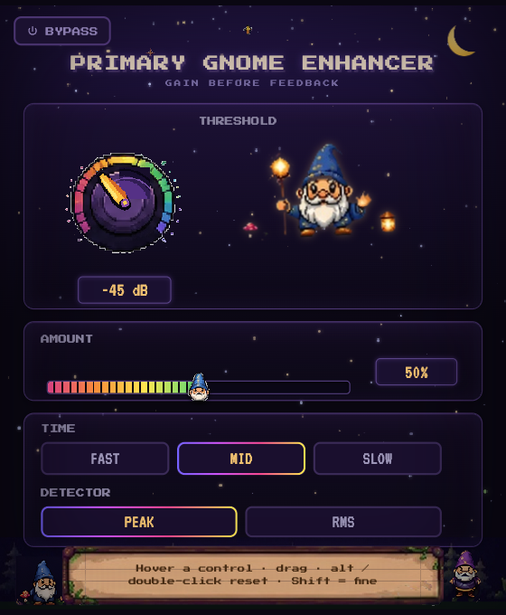 Primary Gnome Enhancer interface