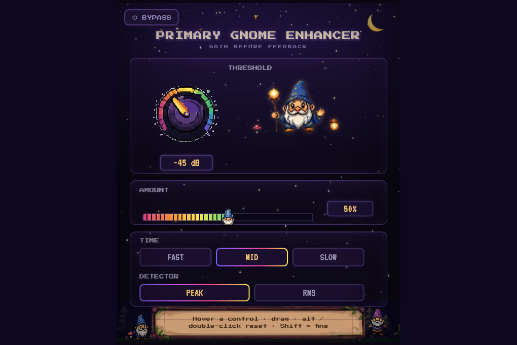 Primary Gnome Enhancer plugin interface
