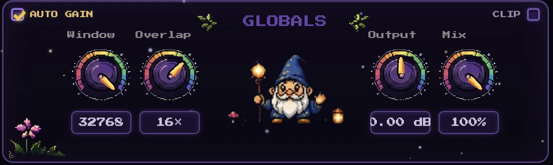 Gnome Compressor Globals section