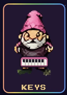 One Gnome keys mode with keyboard-playing gnome